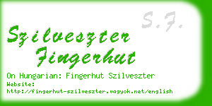 szilveszter fingerhut business card